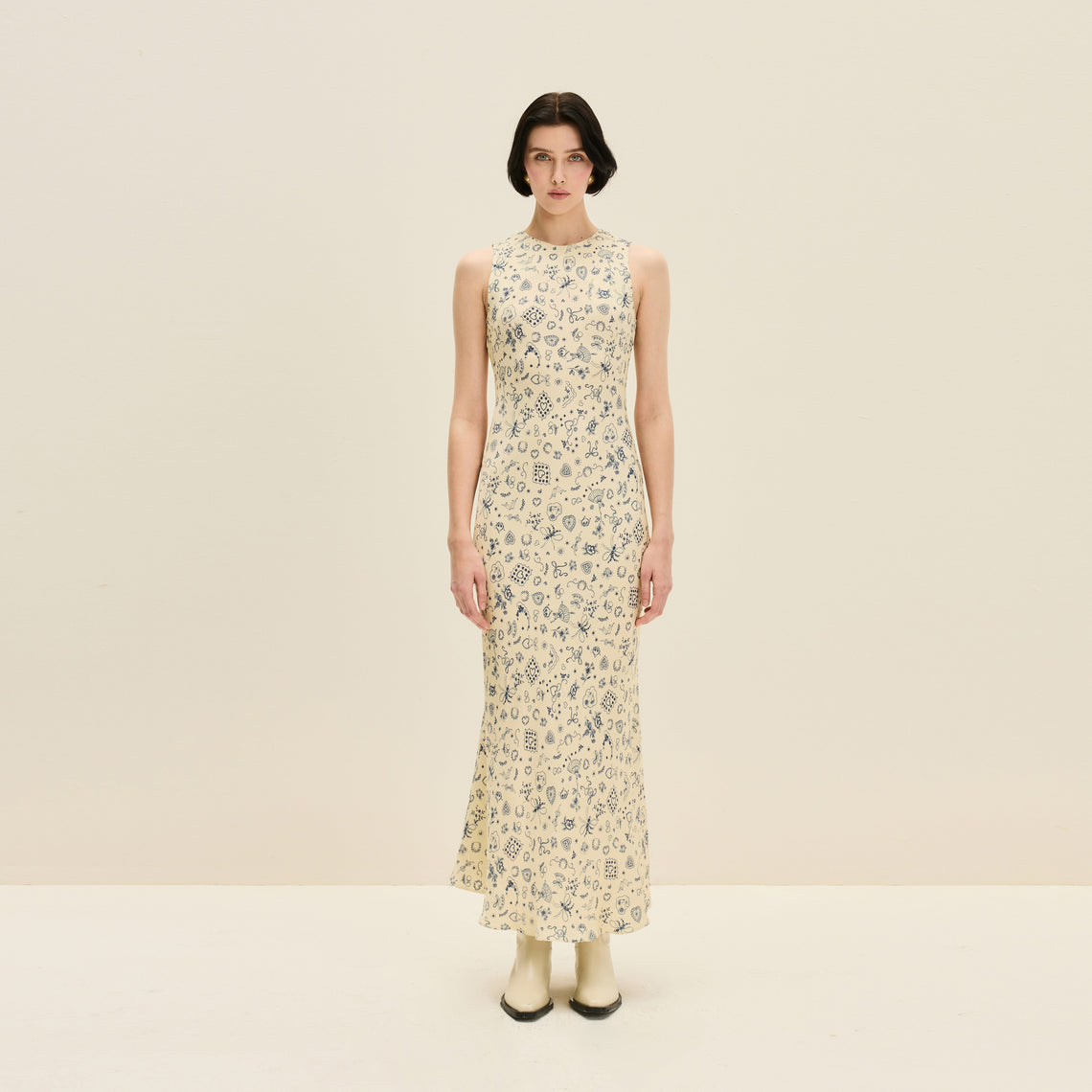 Sleeveless dress in Ballerina Butter Print