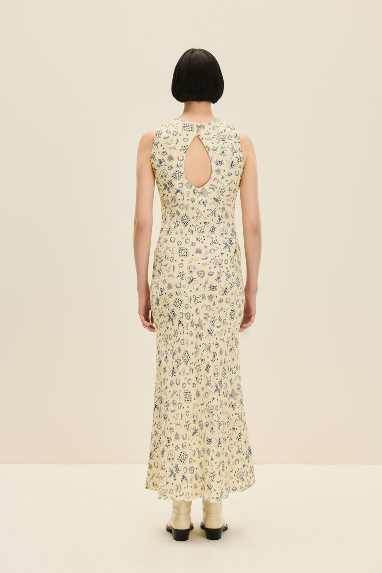 Sleeveless dress in Ballerina Butter Print