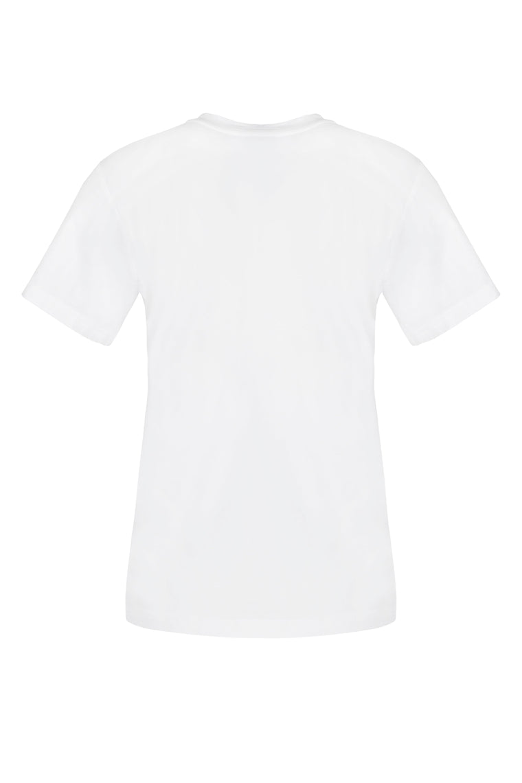 Printed organic cotton t-shirt in White