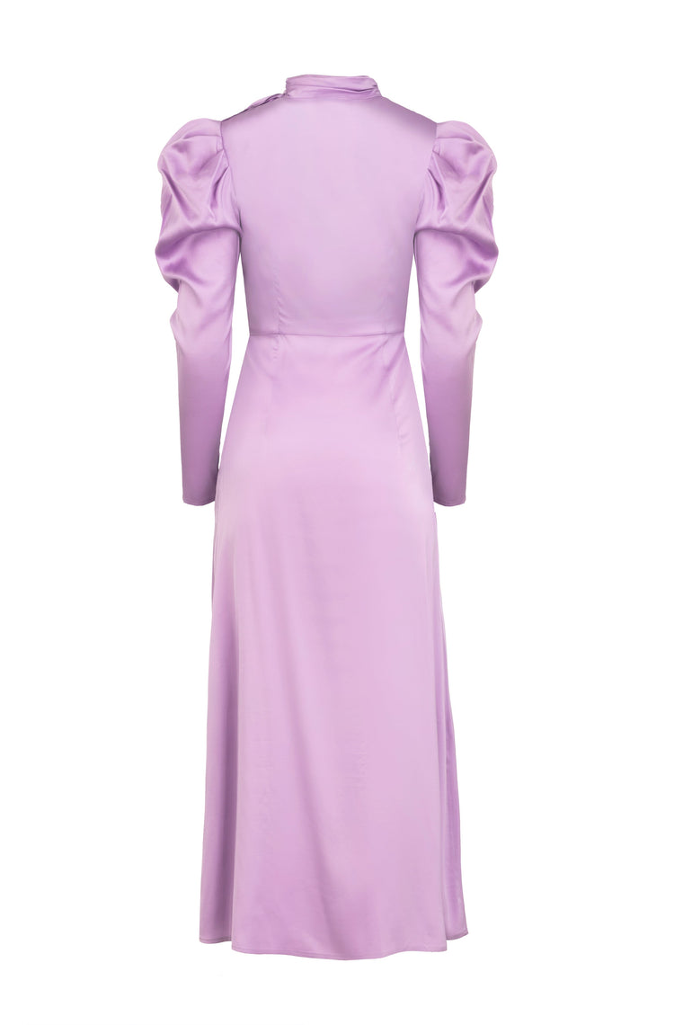 Tie-detailed dress in Lilac