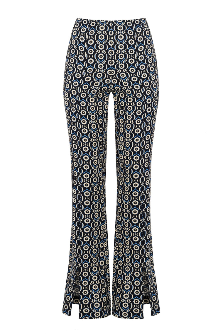 Flared pants in Daisy Print